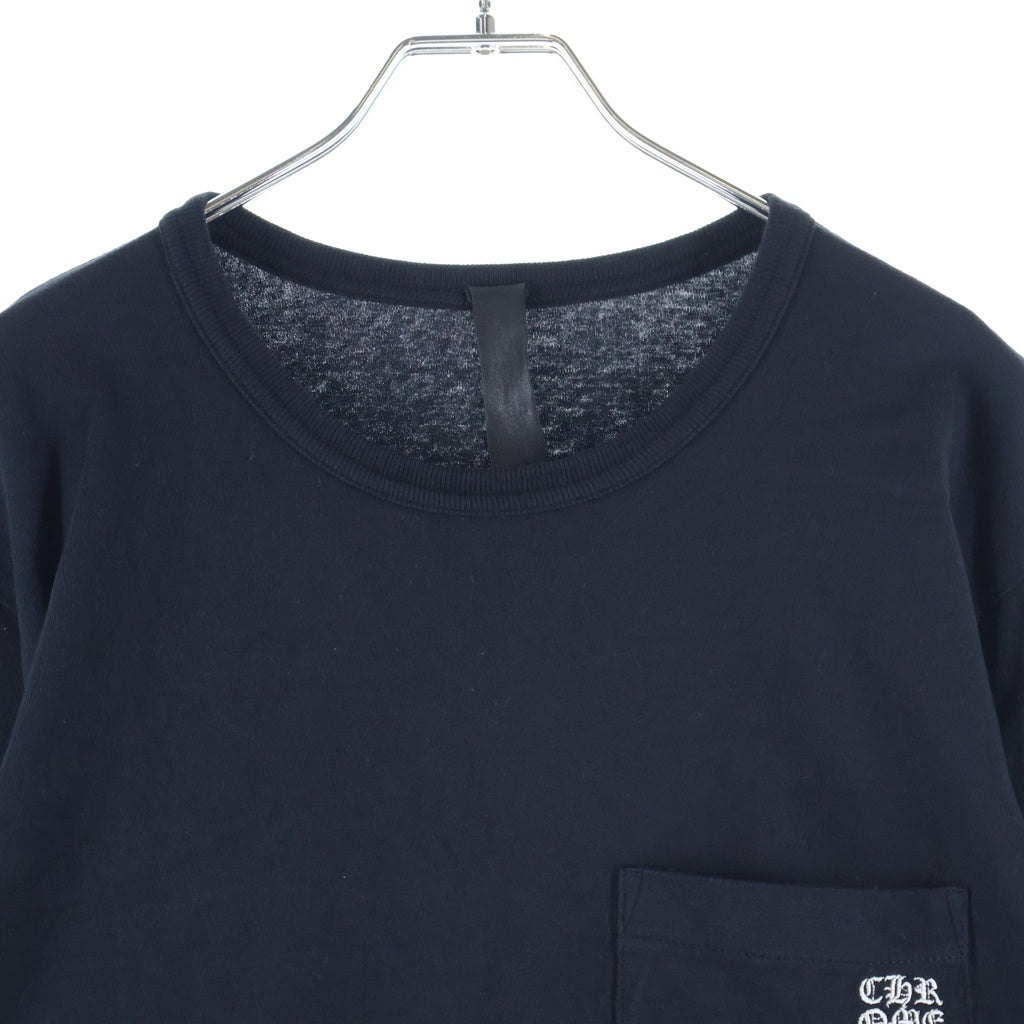 CHROME HEARTS(クロムハーツ) Y NOT Vertical Logo L/S Tee ワイノット ヴァーティカルロゴ クルーネック長袖Tシャツ ブラック