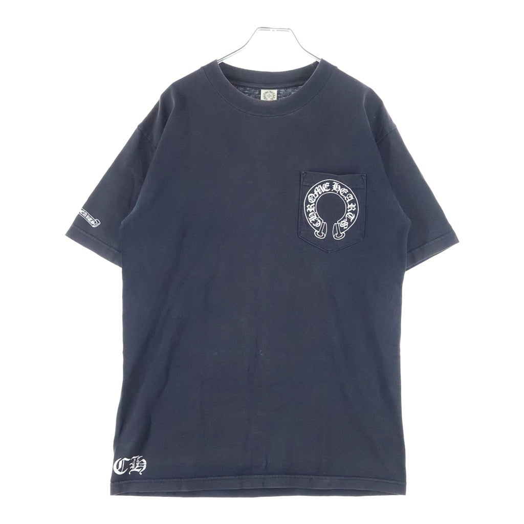 CHROME HEARTS(クロムハーツ) OLD CH PLS S/S TEE オールド CHプラス ホースシュープリント半袖Tシャツ ブラック