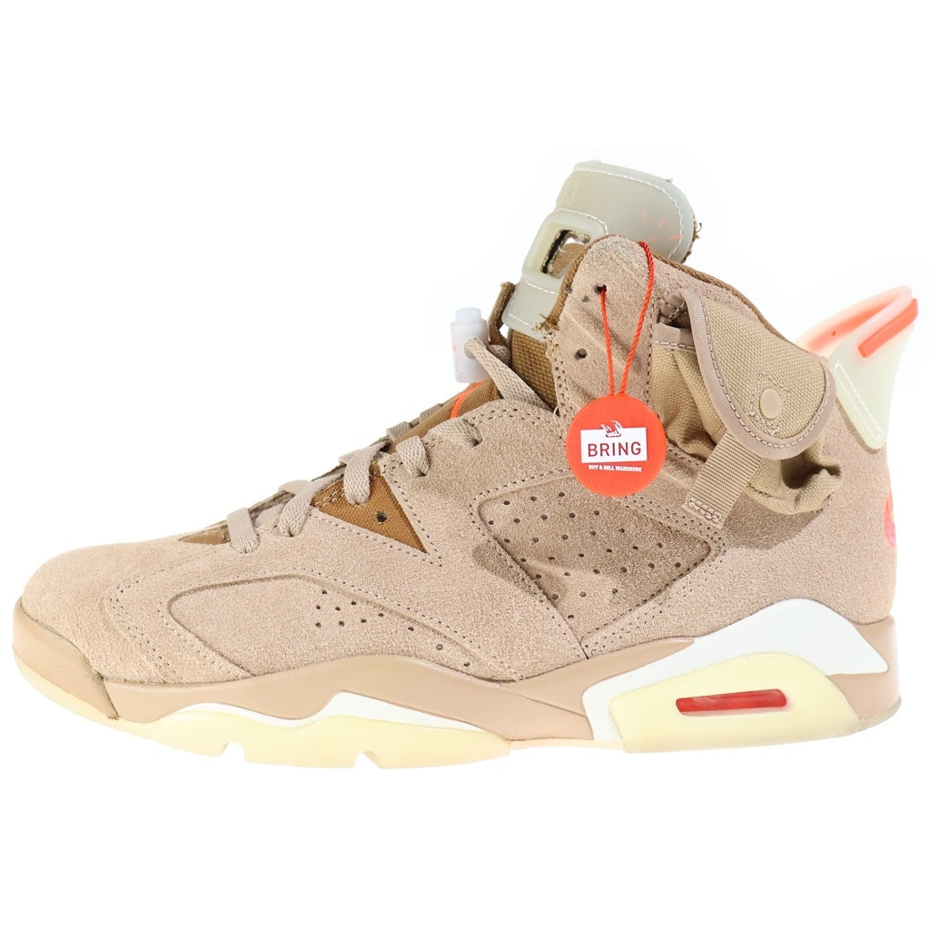 NIKE(ナイキ) × TRAVIS SCOTT AIR JORDAN6 RETRO SP トラヴィススコット エアジョーダン6 ハイカットスニーカー US10/28.0cm ブラウン DH0690-200