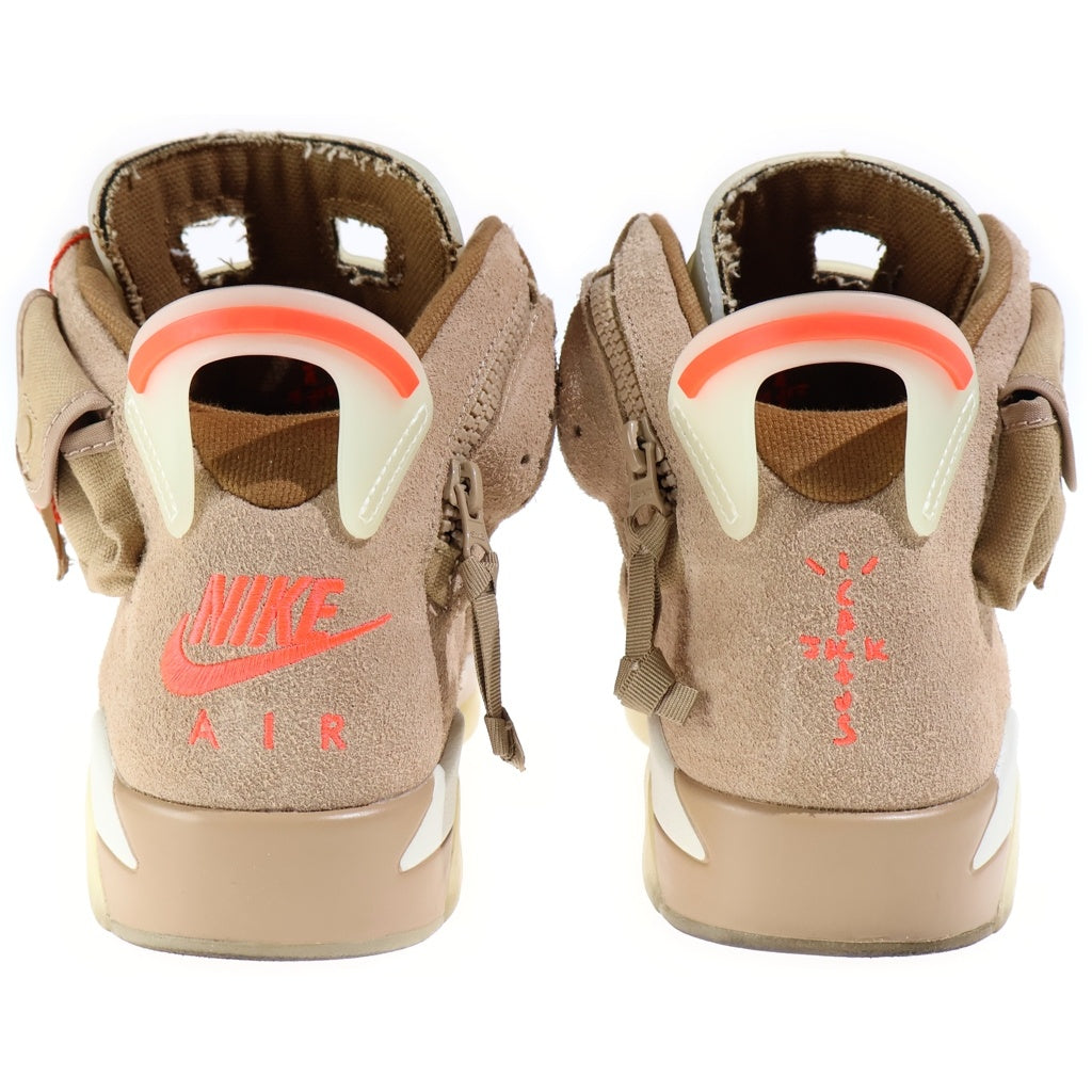 NIKE(ナイキ) × TRAVIS SCOTT AIR JORDAN6 RETRO SP トラヴィススコット エアジョーダン6 ハイカットスニーカー US10/28.0cm ブラウン DH0690-200
