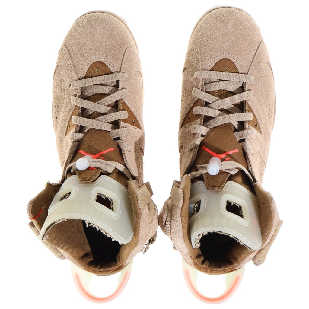 NIKE(ナイキ) × TRAVIS SCOTT AIR JORDAN6 RETRO SP トラヴィススコット エアジョーダン6 ハイカットスニーカー US10/28.0cm ブラウン DH0690-200
