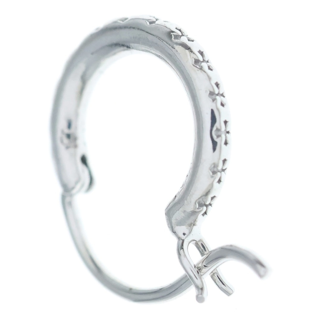 CHROME HEARTS(クロムハーツ) 18KWG HOOP SML TFL フープピアス ホワイトゴールド