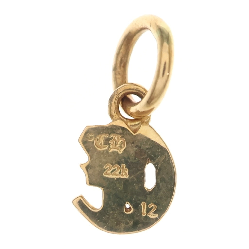 CHROME HEARTS(クロムハーツ) 22K STACK ALPHABET アルファベット スタックチャーム D イニシャルペンダントトップ ゴールド