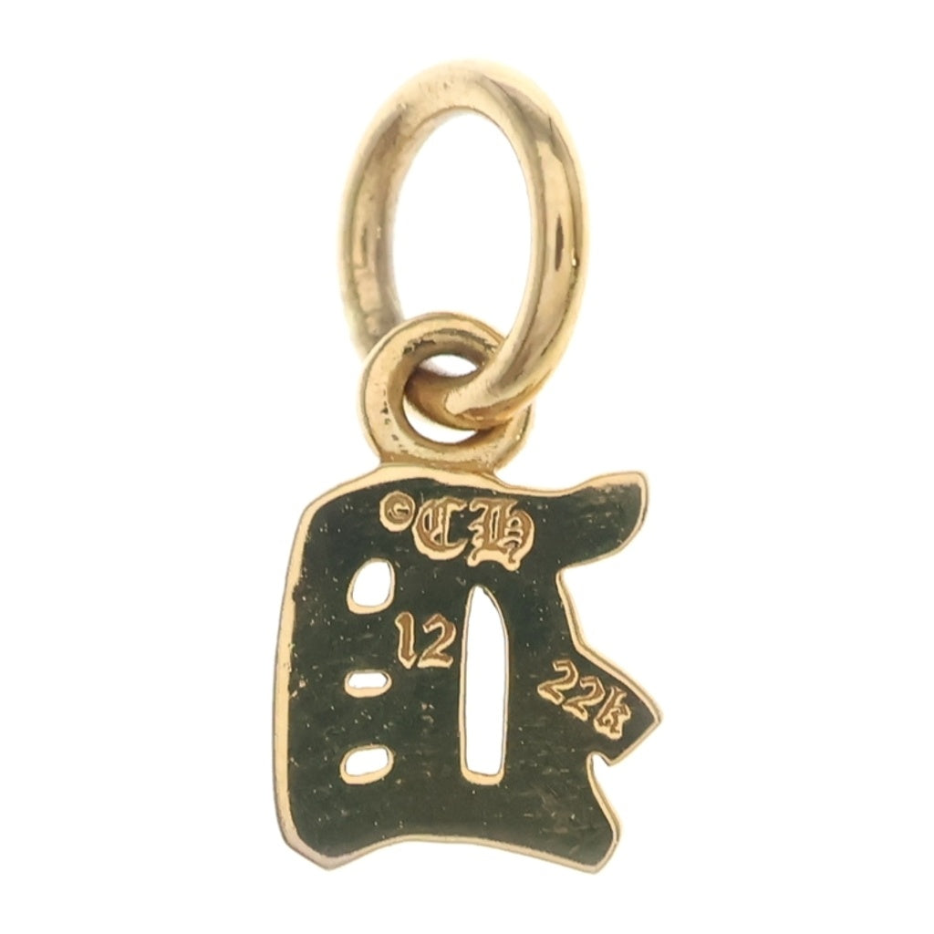CHROME HEARTS(クロムハーツ) 22K STACK ALPHABET アルファベット スタックチャーム E イニシャルペンダントトップ ゴールド