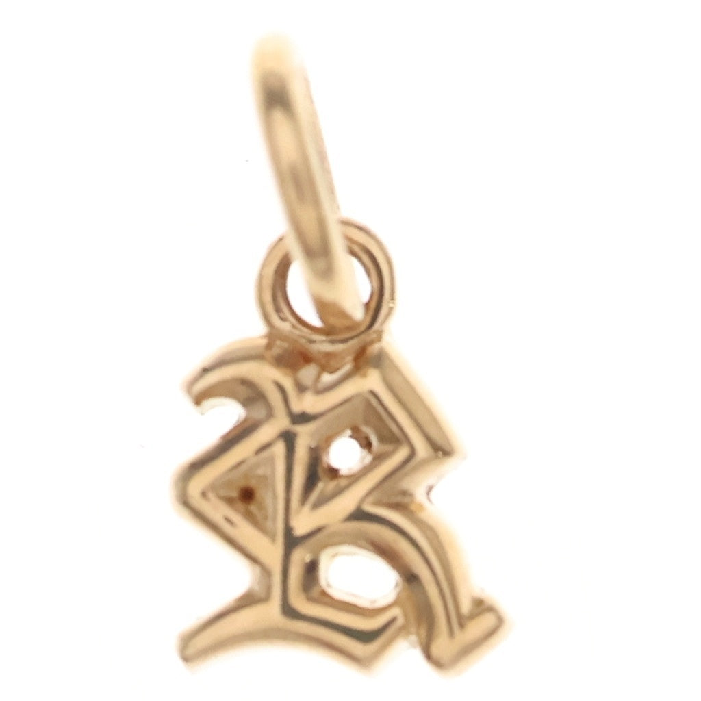 CHROME HEARTS(クロムハーツ) 22K STACK ALPHABET アルファベット スタックチャーム R イニシャルペンダントトップ ゴールド