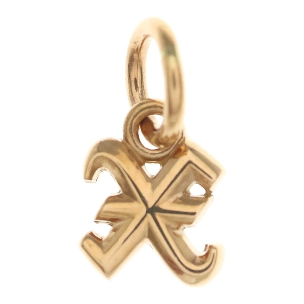 CHROME HEARTS(クロムハーツ) 22K STACK ALPHABET アルファベット スタックチャーム X イニシャルペンダントトップ ゴールド