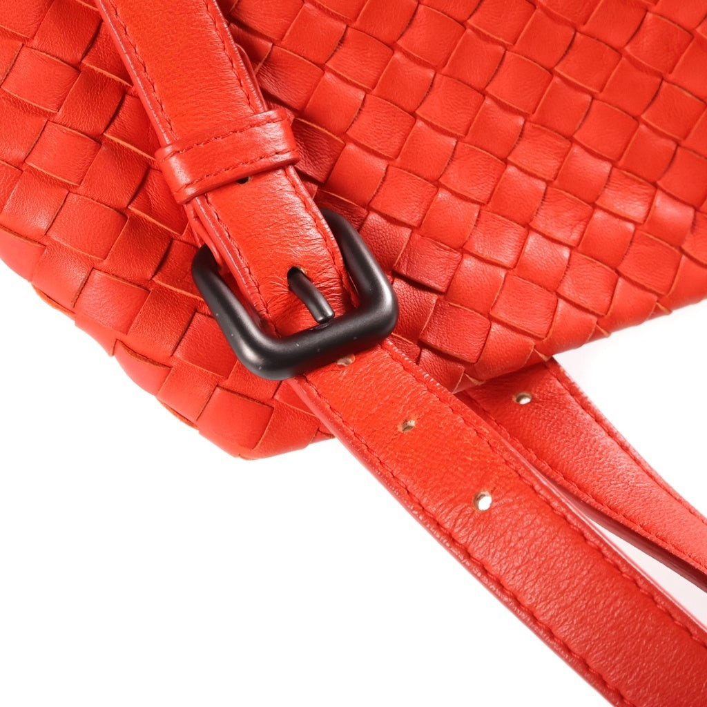 BOTTEGA VENETA(ボッテガヴェネタ) イントレチャート トートバッグ ショルダートート レザー 189632 VQ131 6453 オレンジ レディース