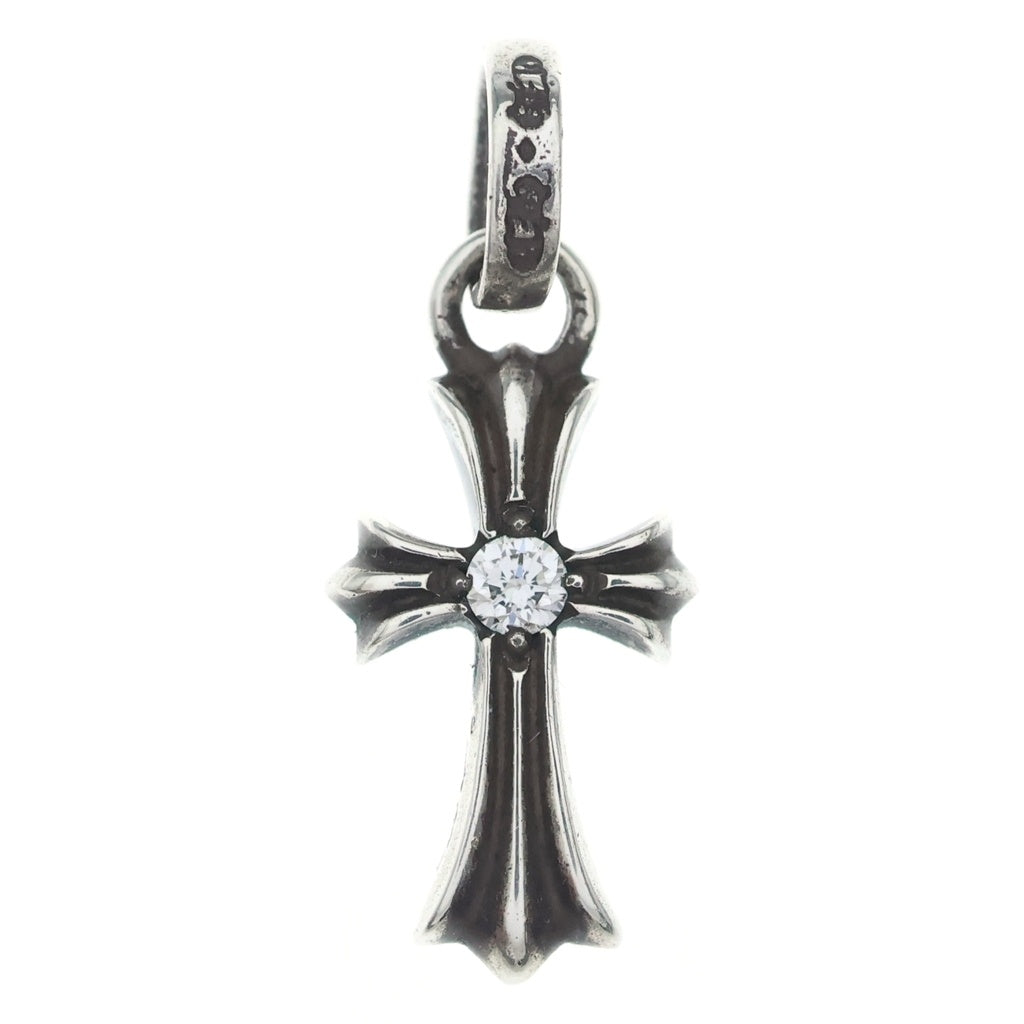 CHROME HEARTS(クロムハーツ) CRS BBYFAT DMND ベイビーファットクロス 両面1ダイヤ ペンダントトップ シルバー BCA238