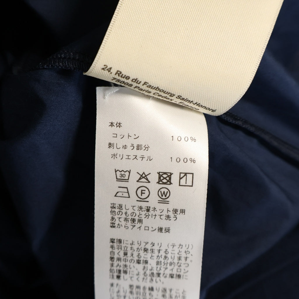 HERMES(エルメス) BEACH CAFTAN ビーチカフタンドレス 刺繍 半袖ワンピース H6E3518DAI734 ネイビー レディース