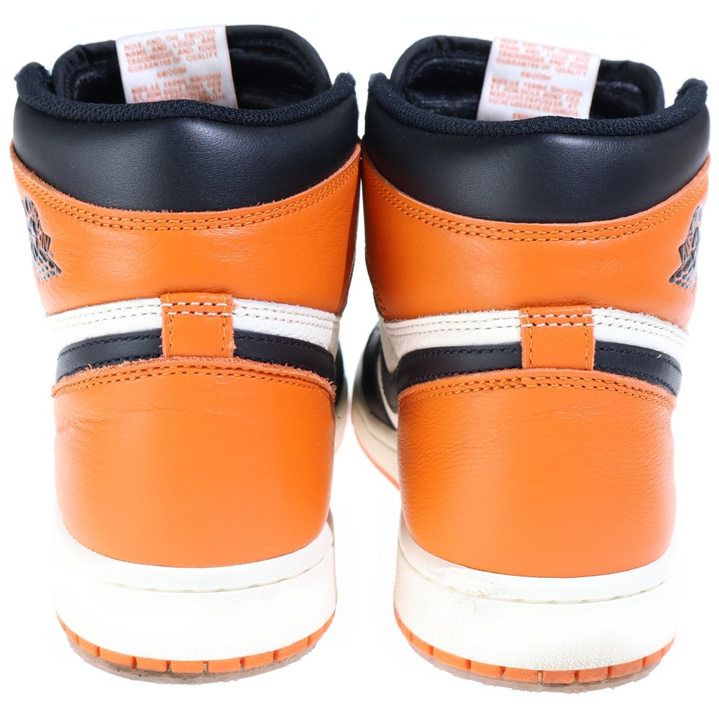 NIKE(ナイキ) AIR JORDAN 1 RETRO HIGH OG SHATTERED BACKBOARD エアジョーダン1 レトロ シャッタードバックボード ハイカットスニーカー US9.5/27.5cm オレンジ/ブラック DZ5485-008