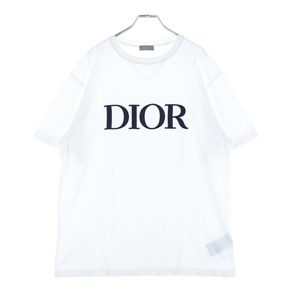 DIOR(ディオール) 21SS LOGO TEE ロゴ刺繍 クルーネック 半袖Tシャツカットソー 183J685A0677 ホワイト