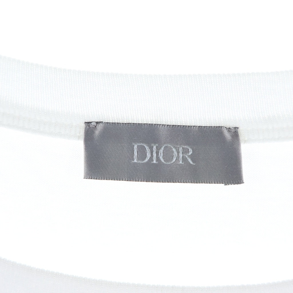 DIOR(ディオール) 21SS LOGO TEE ロゴ刺繍 クルーネック 半袖Tシャツカットソー 183J685A0677 ホワイト