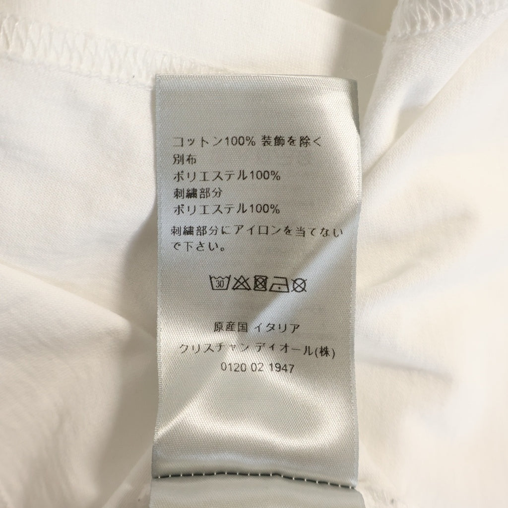 DIOR(ディオール) 21SS LOGO TEE ロゴ刺繍 クルーネック 半袖Tシャツカットソー 183J685A0677 ホワイト
