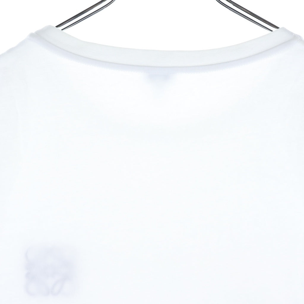 LOEWE(ロエベ) フロントロゴ刺繍 コットン 半袖Tシャツカットソー 1719908 ホワイト