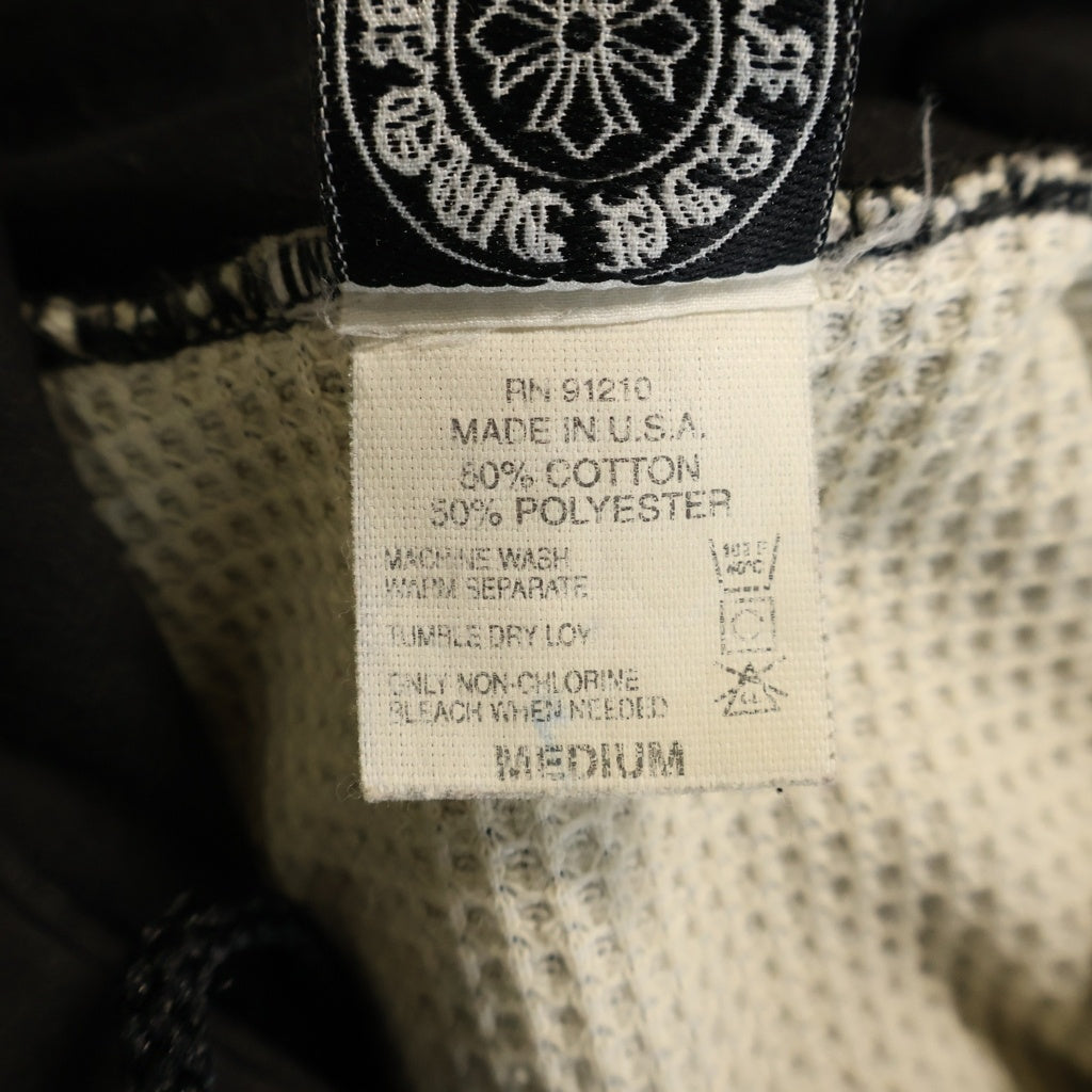 CHROME HEARTS(クロムハーツ) OLD CAMBER オールド キャンバー CHクロス バックホースシュー 裏地サーマルプルオーバーフーディー パーカー ブラック