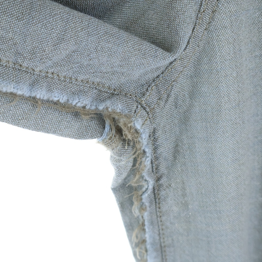 MINUS(マイナス) Slash Seam Twist Wide Trousers スラッシュ ツイスト ワイド トラウザー グレー M-24F-PT007