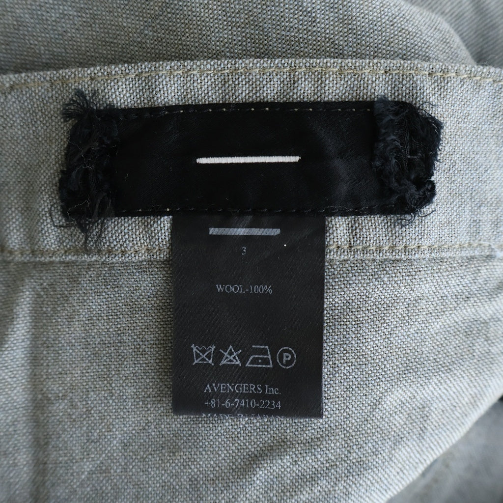 MINUS(マイナス) Slash Seam Twist Wide Trousers スラッシュ ツイスト ワイド トラウザー グレー M-24F-PT007