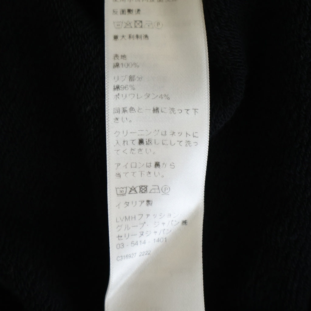 CELINE(セリーヌ) 21AW Loose Sweatshirt In Cotton Fleece ドローコード プルオーバー フーディー スウェット パーカー ブラック 2Y468670Q