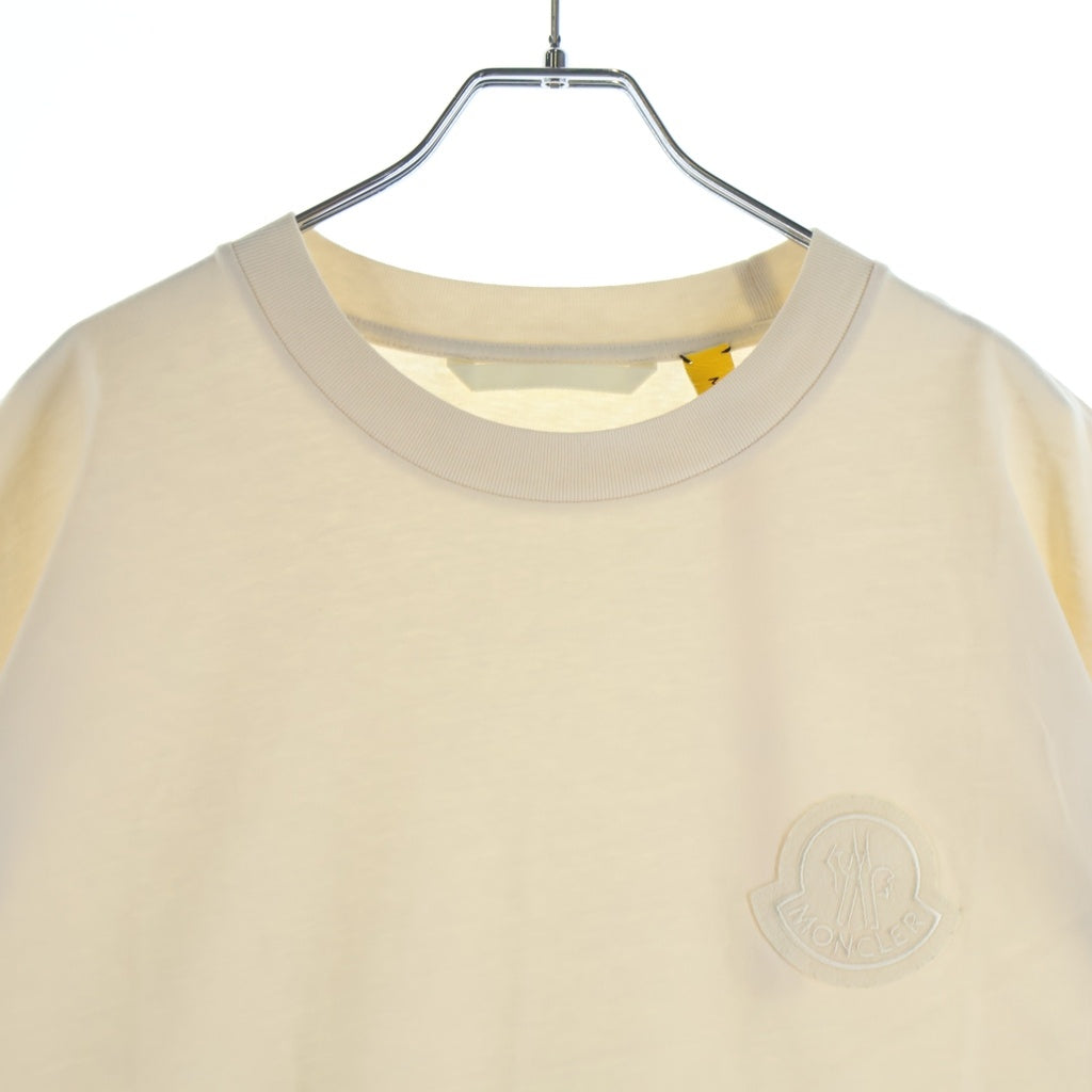MONCLER(モンクレール) GENIUS ジーニアス ロゴワッペン 半袖Tシャツカットソー ベージュ