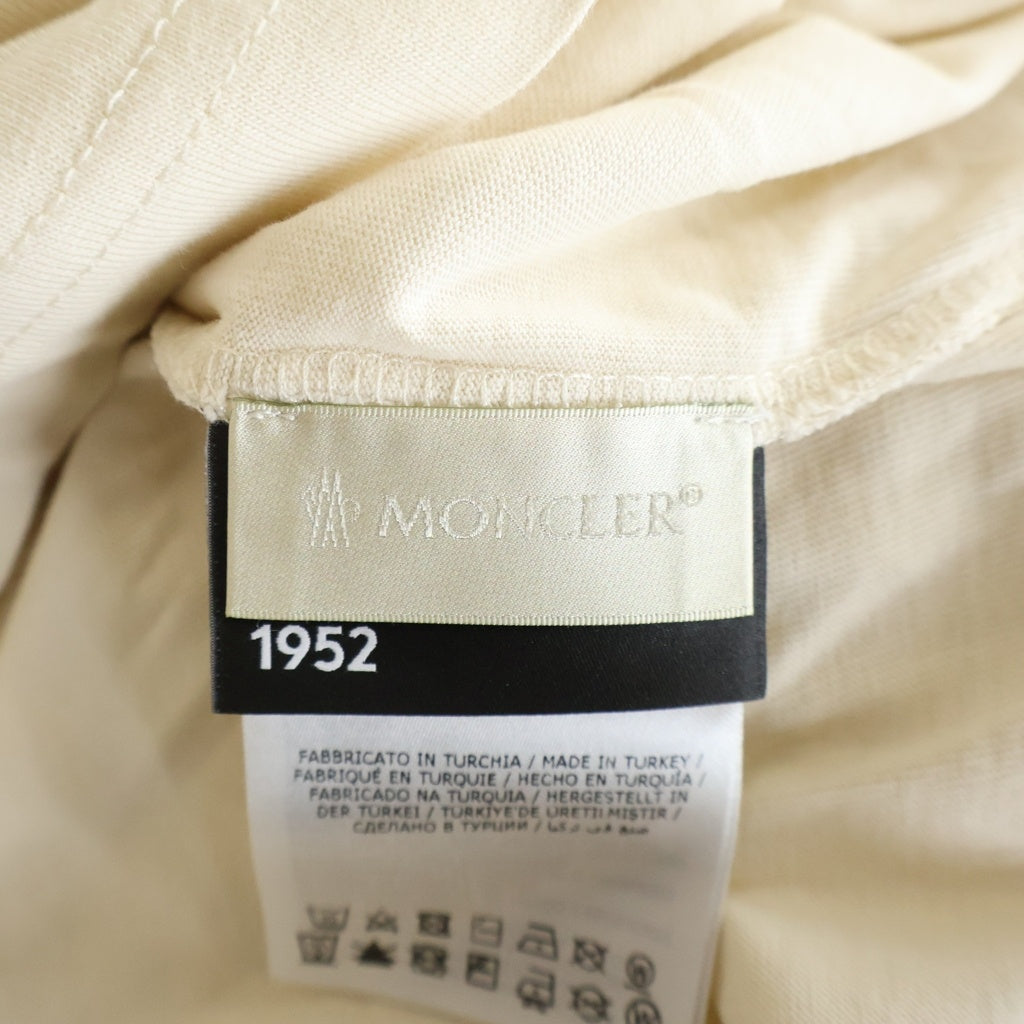 MONCLER(モンクレール) GENIUS ジーニアス ロゴワッペン 半袖Tシャツカットソー ベージュ