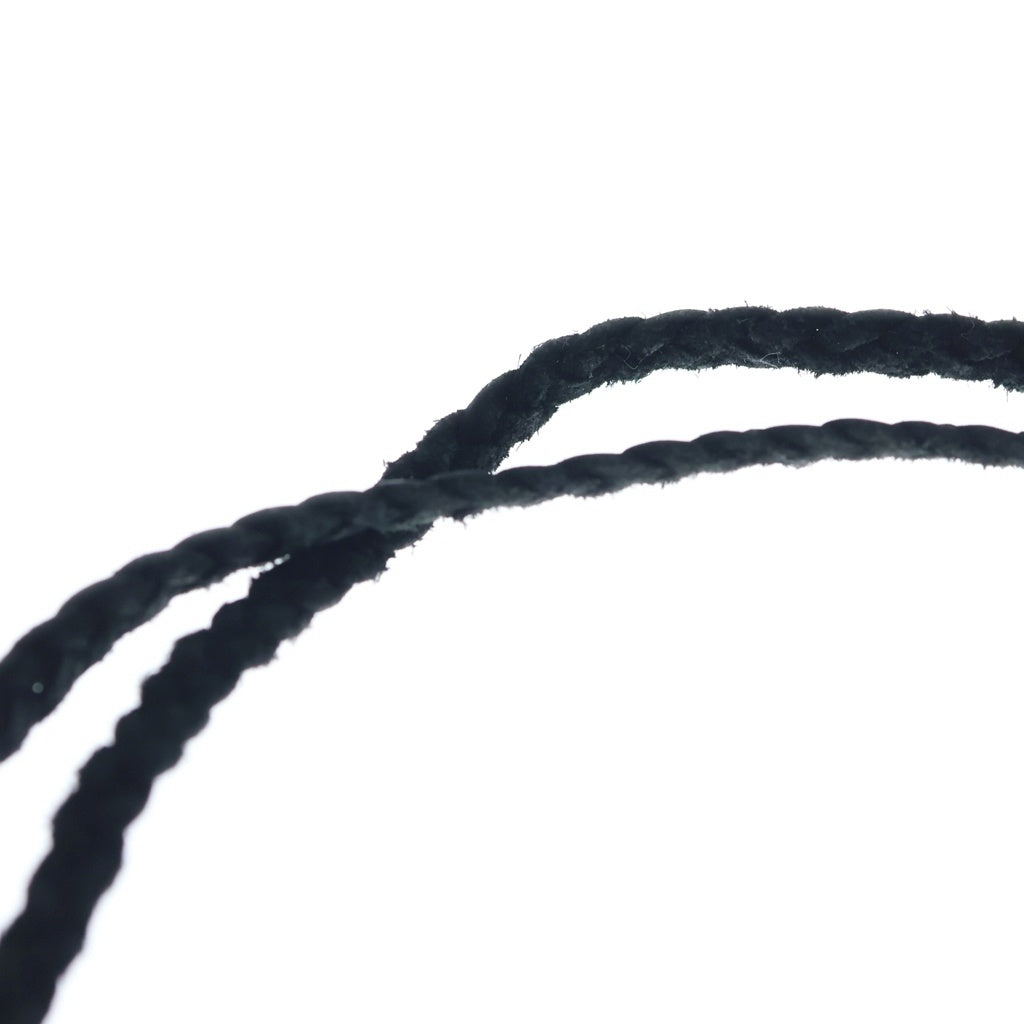 CHROME HEARTS(クロムハーツ) LEATHER BRAID SCROLL ネックレス レザーブレイドネックレス ブラック/シルバー BCA377