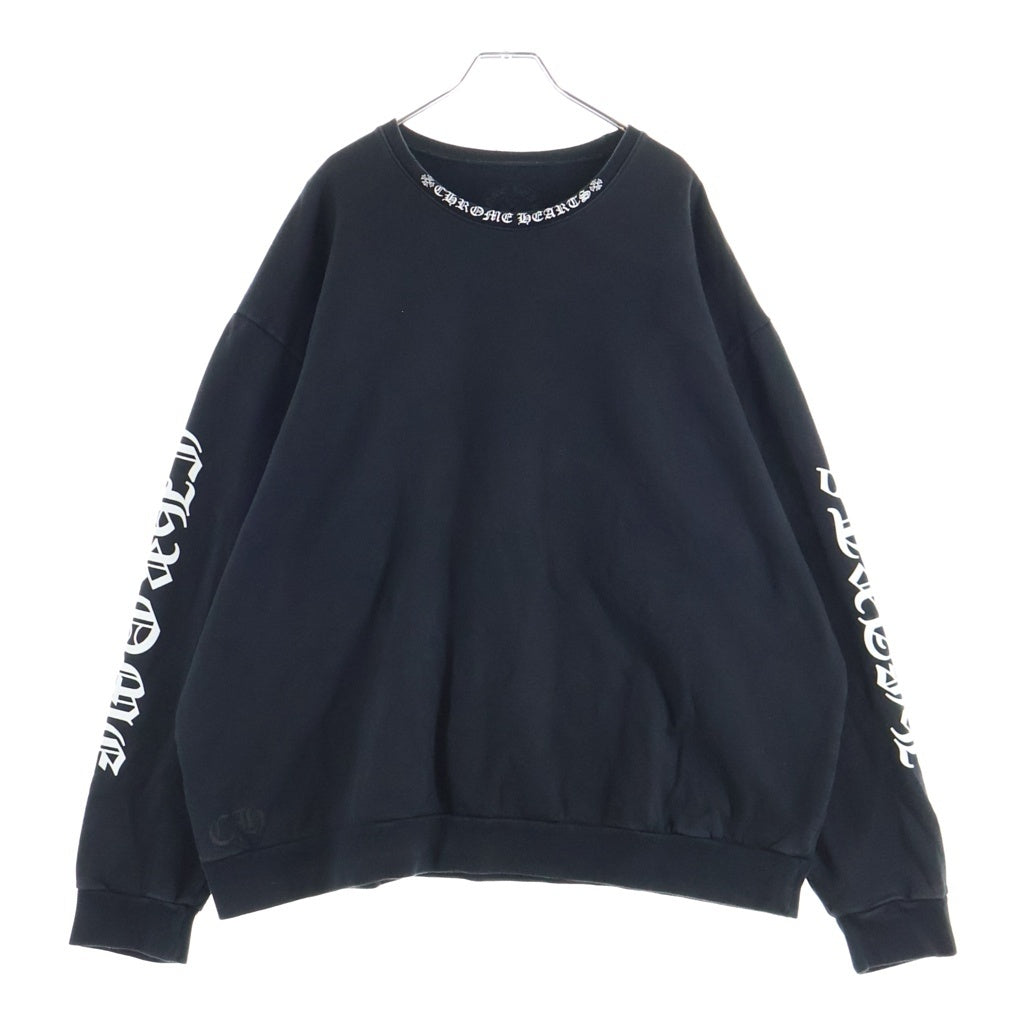 CHROME HEARTS(クロムハーツ) Neck Logo CH Arm Sweatshirts ネックロゴ CHアームプリントスウェットトレーナー ブラック