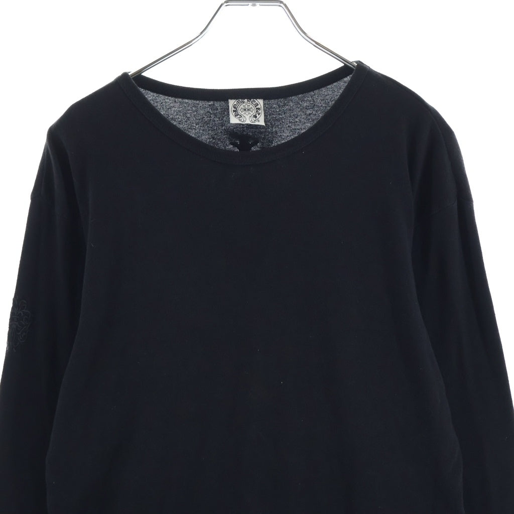 CHROME HEARTS(クロムハーツ) BACK CH PLS VINE DAGGER FUCK YOU L/S TEE バックCHプラス ヴァインダガー刺繍 ファックユー 長袖Tシャツ ブラック