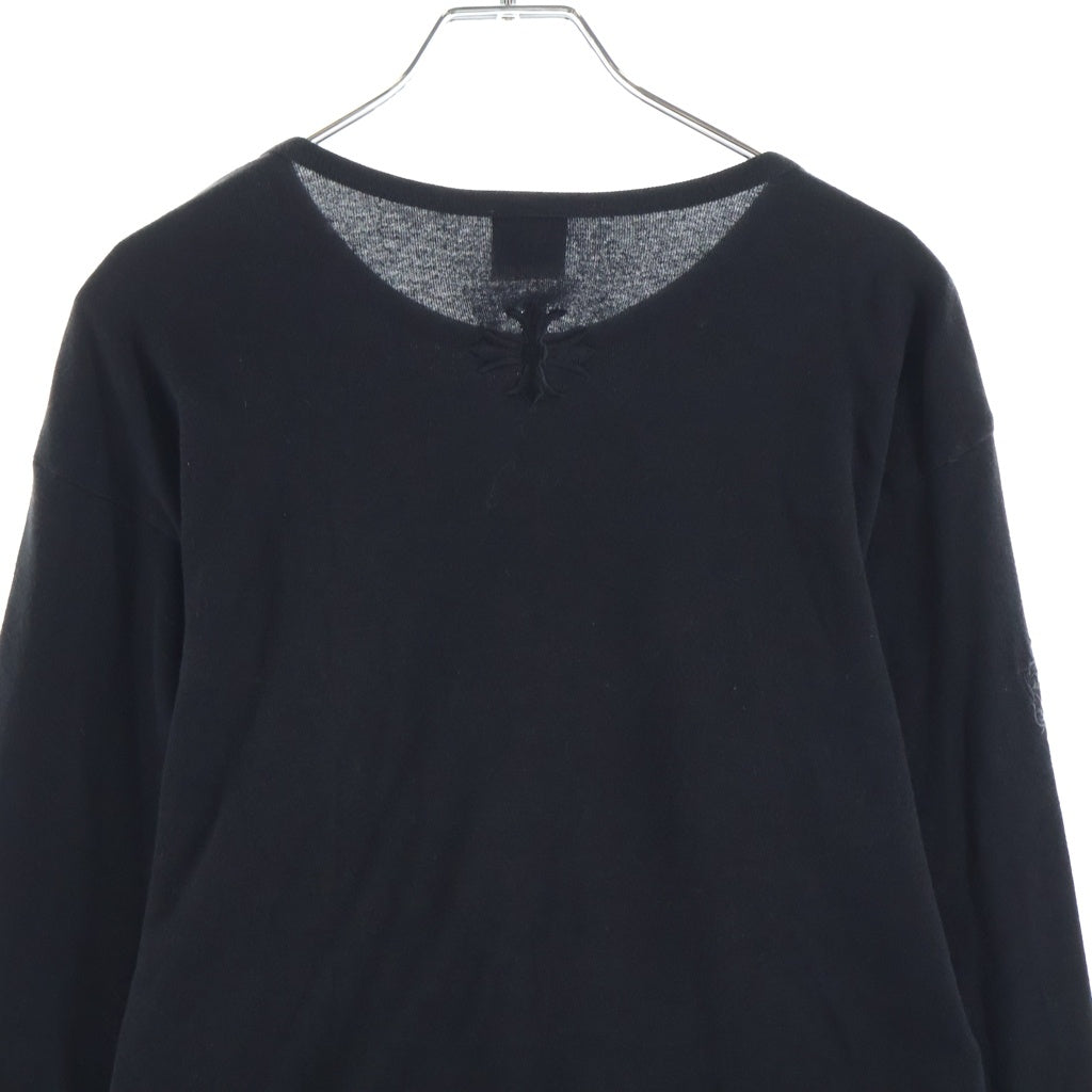 CHROME HEARTS(クロムハーツ) BACK CH PLS VINE DAGGER FUCK YOU L/S TEE バックCHプラス ヴァインダガー刺繍 ファックユー 長袖Tシャツ ブラック
