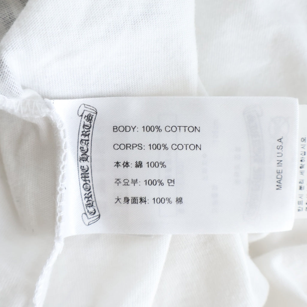 CHROME HEARTS(クロムハーツ) Vertical T Bar Logo S/S Tee バーティカルロゴ Tバー 半袖Tシャツ カットソー ホワイト