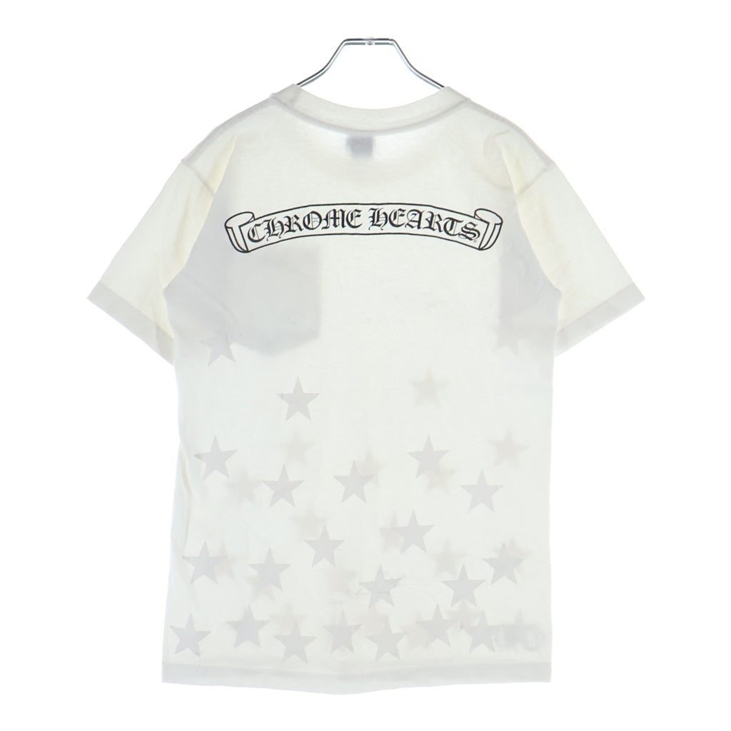 CHROME HEARTS(クロムハーツ) OLD BACK FLRL STAR S/S TEE オールド バックフローラル スタープリント半袖Tシャツ カットソー ホワイト