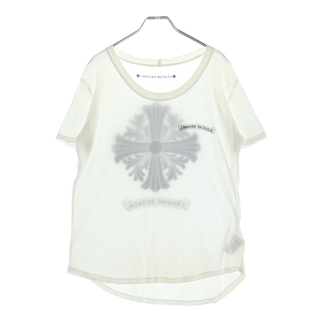 CHROME HEARTS(クロムハーツ) FLRL CRS S/S TEE フローラルクロスプリント半袖Tシャツ カットソー ホワイト