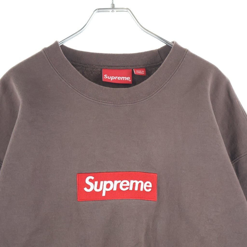 SUPREME(シュプリーム) 22AW Box Logo Crewneck ボックスロゴ クルーネック長袖スウェットトレーナー ブラウン/レッド