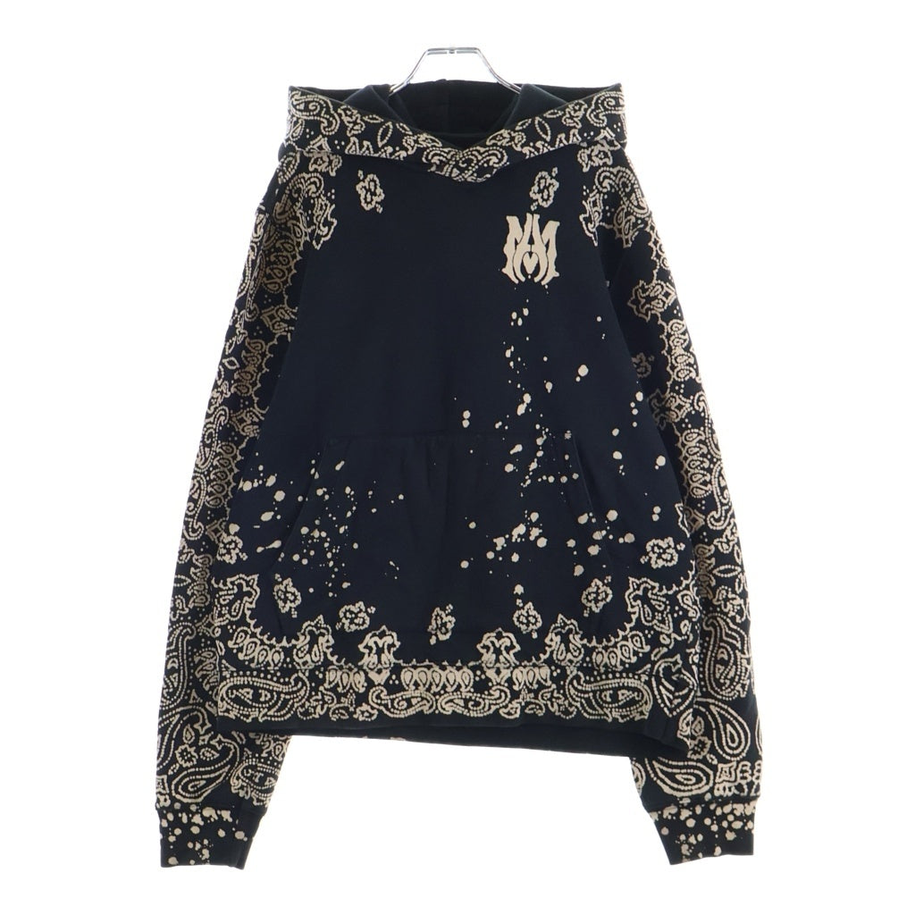 AMIRI(アミリ) Bandana Bleach Pullover Parka バンダナ ペイズリー ブリーチ プルオーバーパーカー ブラック