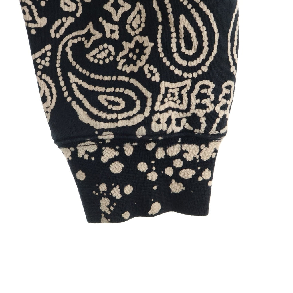 AMIRI(アミリ) Bandana Bleach Pullover Parka バンダナ ペイズリー ブリーチ プルオーバーパーカー ブラック