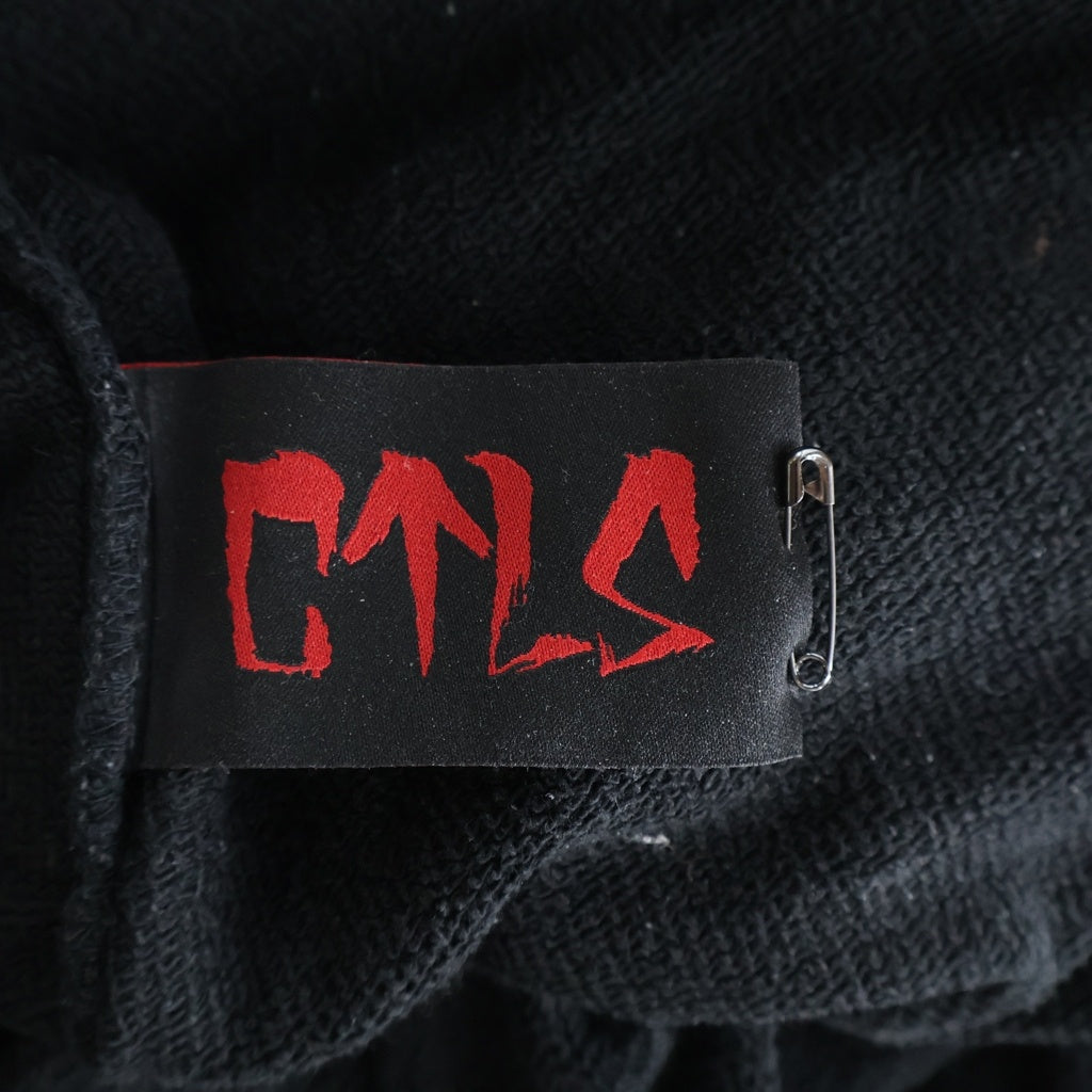 cvtvlist(カタリスト) STUDZ LOGO USUAL PANTS スタッズ刺繍 サルエルパンツ スウェットパンツ ブラック 2401030401