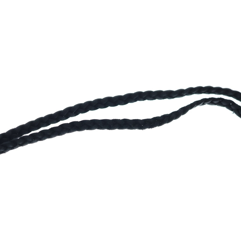 CHROME HEARTS(クロムハーツ) CH CRS SML CL スモールCHクロス クリンプト レザーブレイド ネックレス シルバー/ブラック BCA217