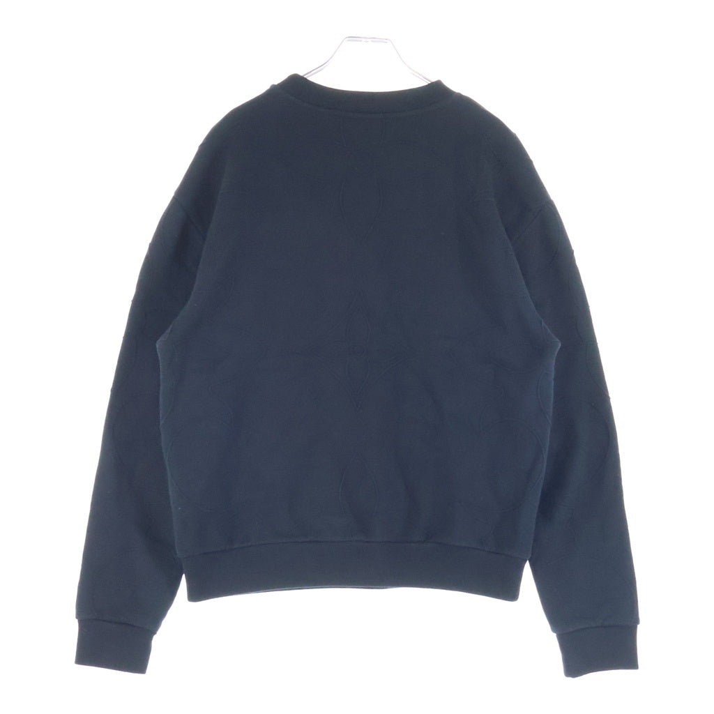 LOUIS VUITTON(ルイヴィトン) 24AW LV Logo Jacquard Embroidered Sweatshirt LVロゴ ジャガードエンブロイダリー スウェットシャツ RM242M IHN HRY83W ブラック