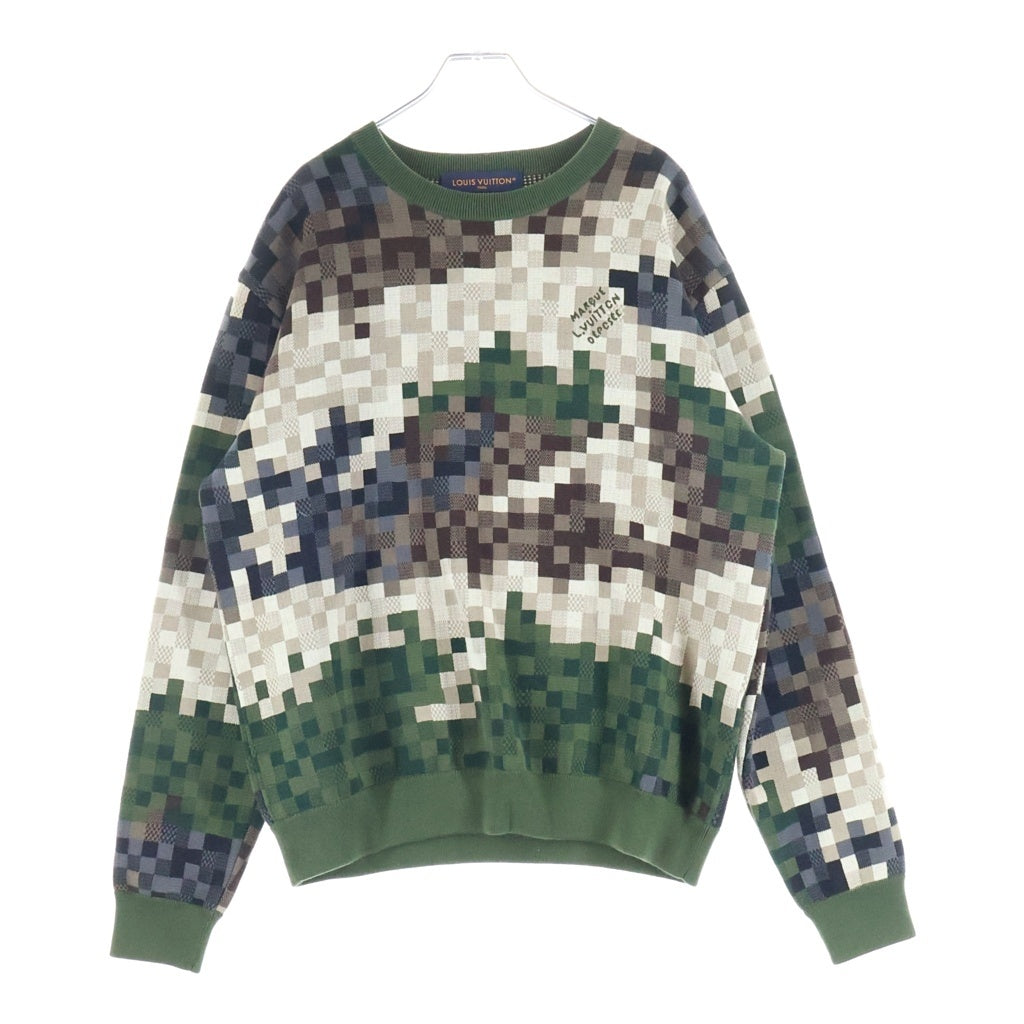 LOUIS VUITTON(ルイヴィトン) 24SS ダモフラージュクルーネックニット RM241 AUR HQN72W カモ柄