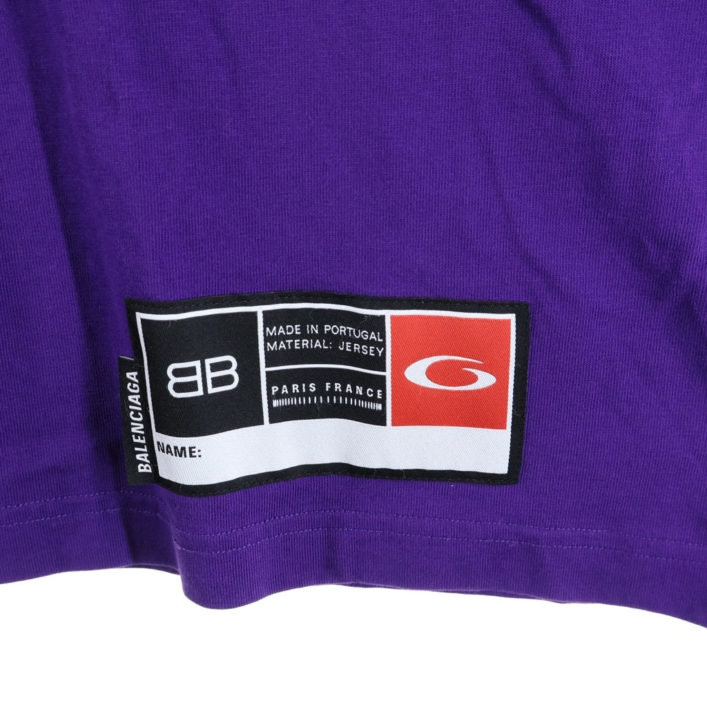 BALENCIAGA(バレンシアガ) 24AW Basketball Series オーバーサイズ クルーネック半袖Tシャツ パープル 787349TRVW95160