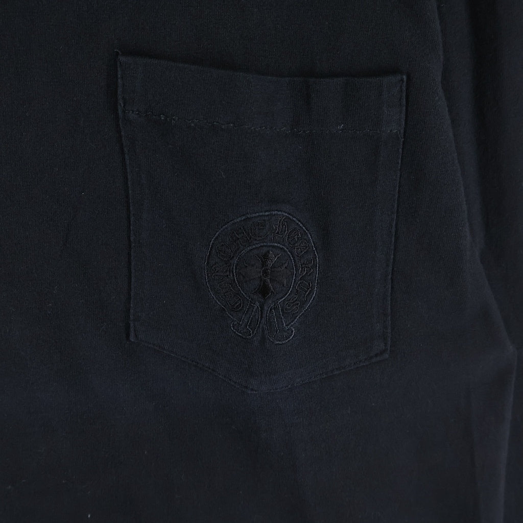 CHROME HEARTS(クロムハーツ) OLD オールド ホースシュー CHプラス 刺繍 長袖Tシャツカットソー ブラック