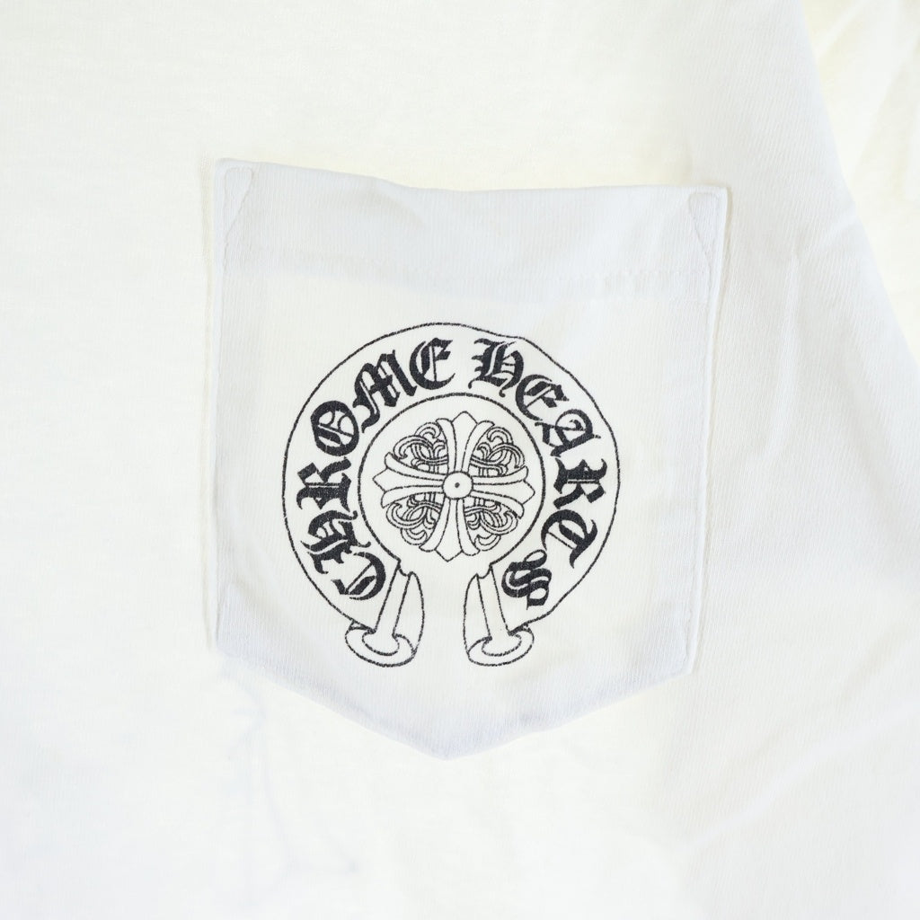 CHROME HEARTS(クロムハーツ) OLD S/S オールド バックセメタリークロスプリント 半袖Tシャツカットソー ホワイト