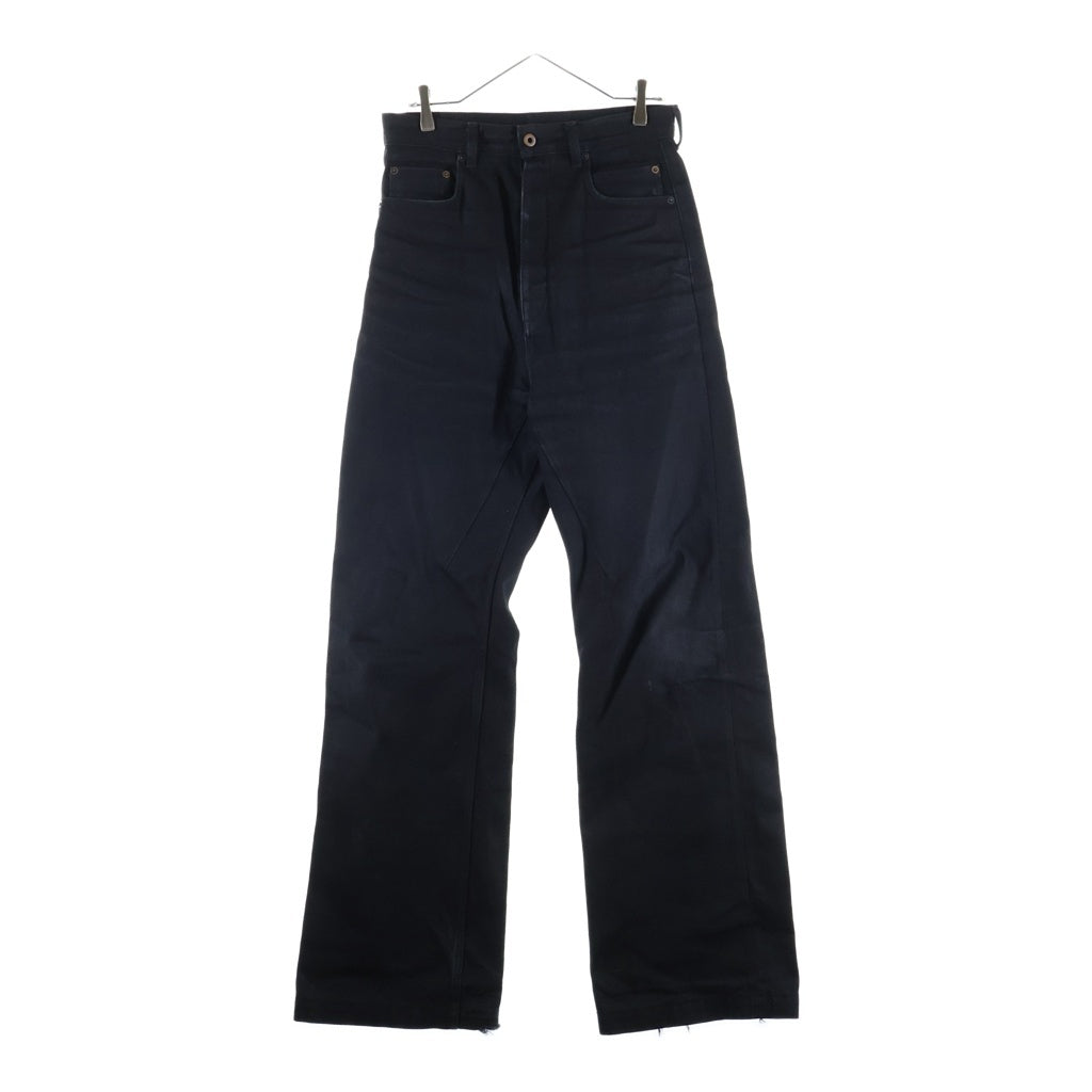 Rick Owens(リックオウエンス) 22AW GETH CUT PANTS ゲスカットパンツ 16oz ブラックデニム ブラック RR02B2324-HBLKJP