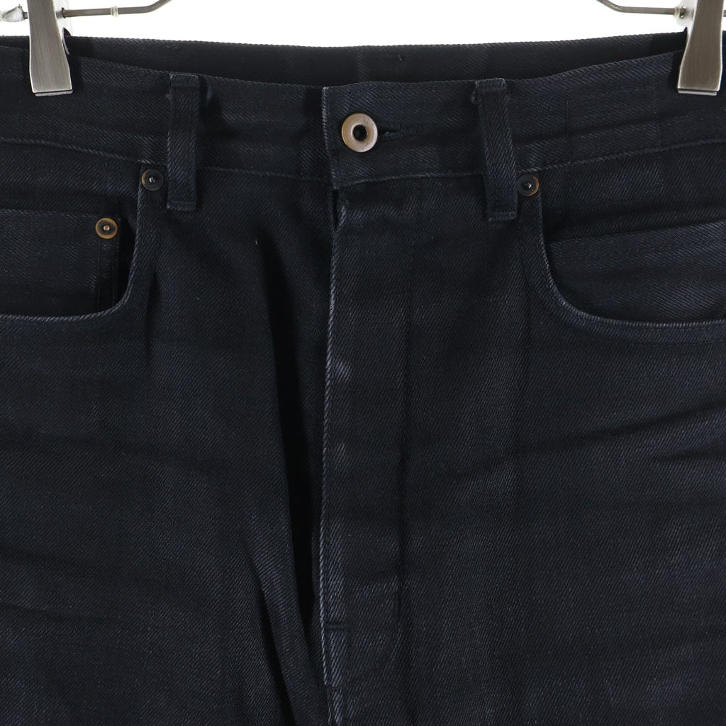 Rick Owens(リックオウエンス) 22AW GETH CUT PANTS ゲスカットパンツ 16oz ブラックデニム ブラック RR02B2324-HBLKJP