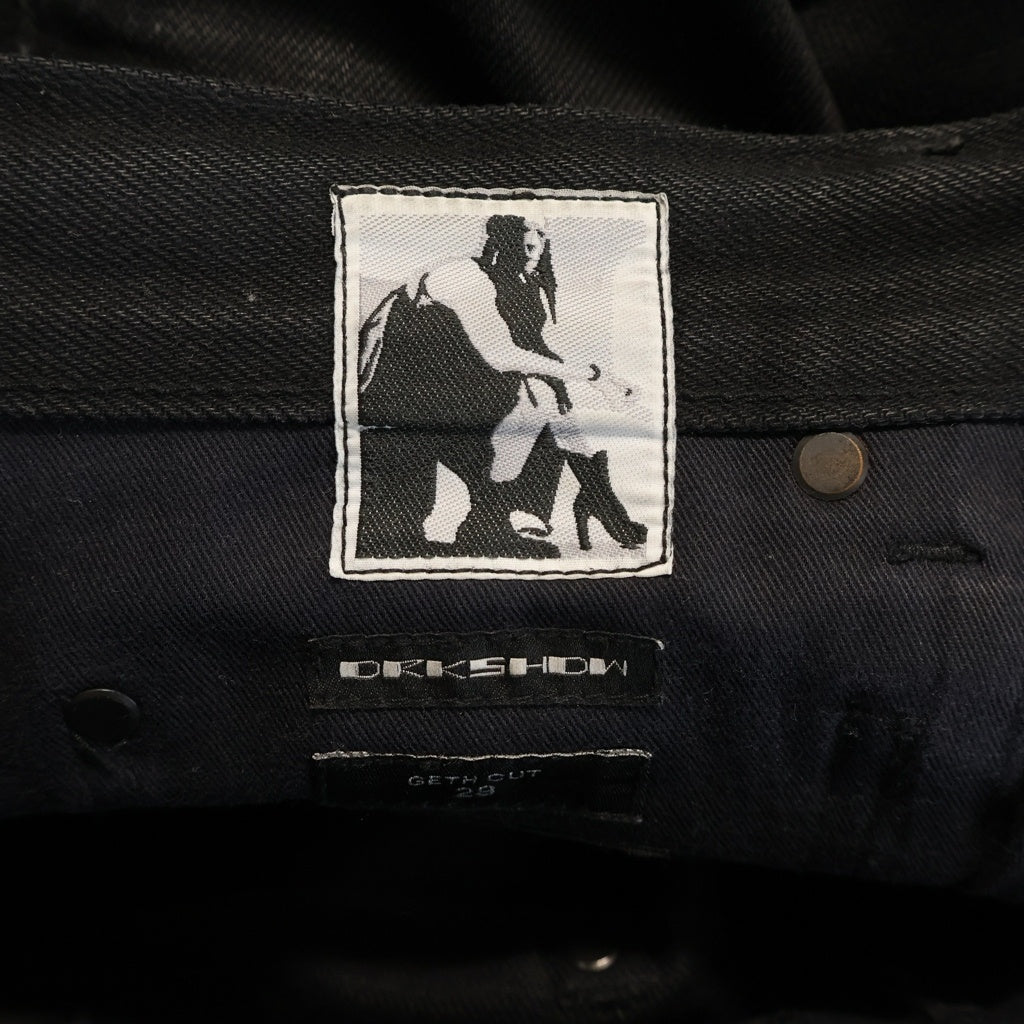 Rick Owens(リックオウエンス) 22AW GETH CUT PANTS ゲスカットパンツ 16oz ブラックデニム ブラック RR02B2324-HBLKJP