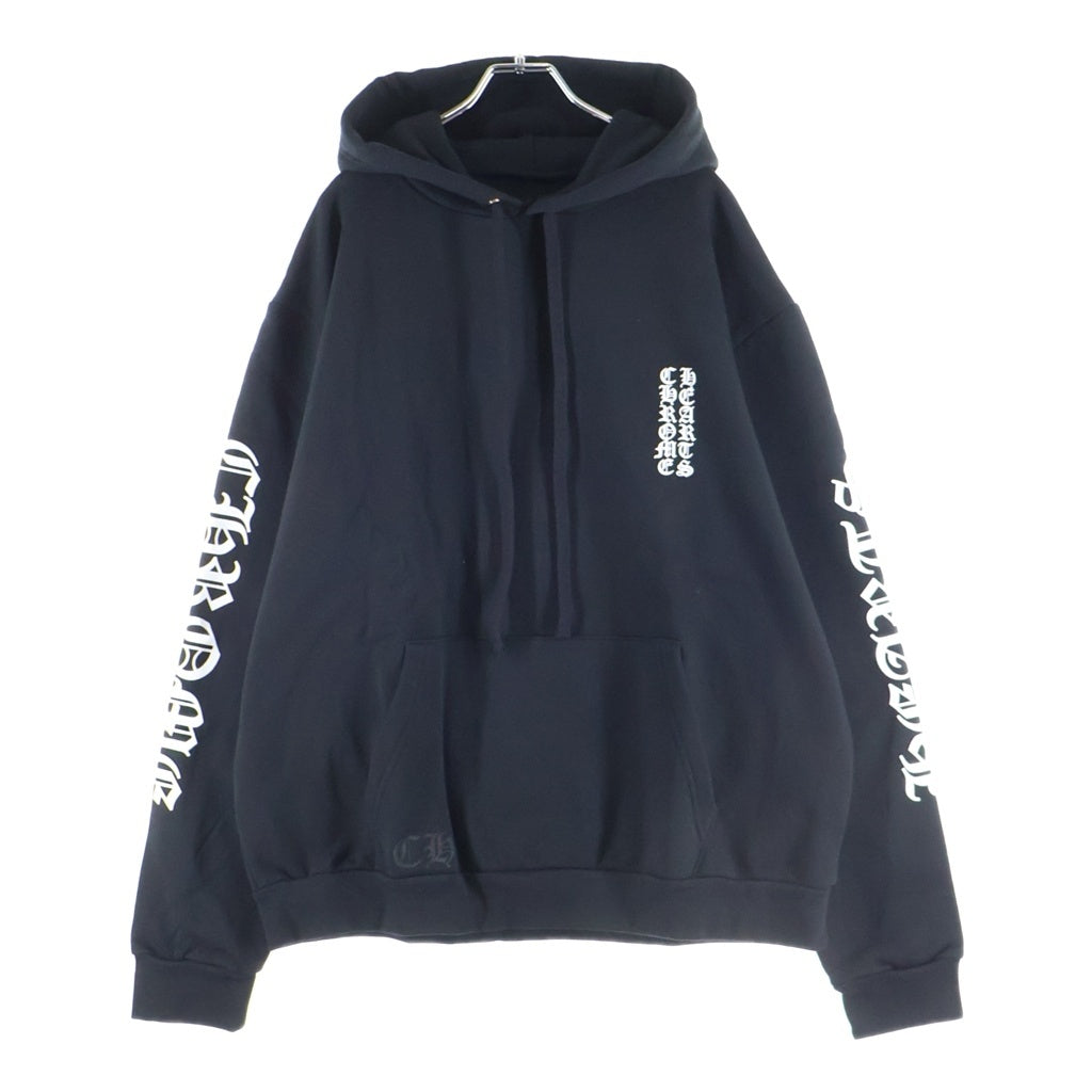 CHROME HEARTS(クロムハーツ) Vertical Logo Pullover Hoodie ヴァーティカルロゴ プルオーバーフーディー スウェットパーカー ブラック