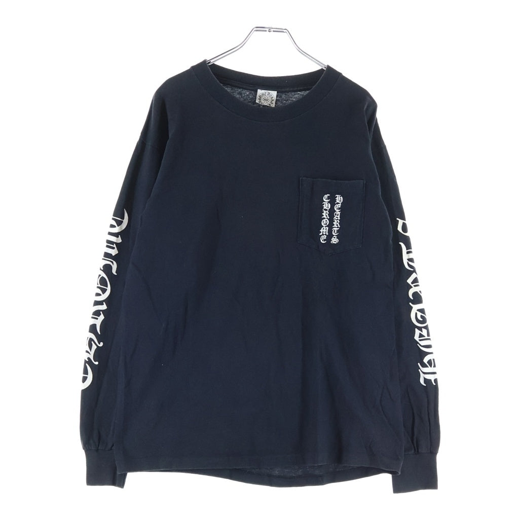 CHROME HEARTS(クロムハーツ) OLD CH SCROLL LOGO L/S TEE オールド スクロールロゴ アームプリント 長袖Tシャツ ブラック