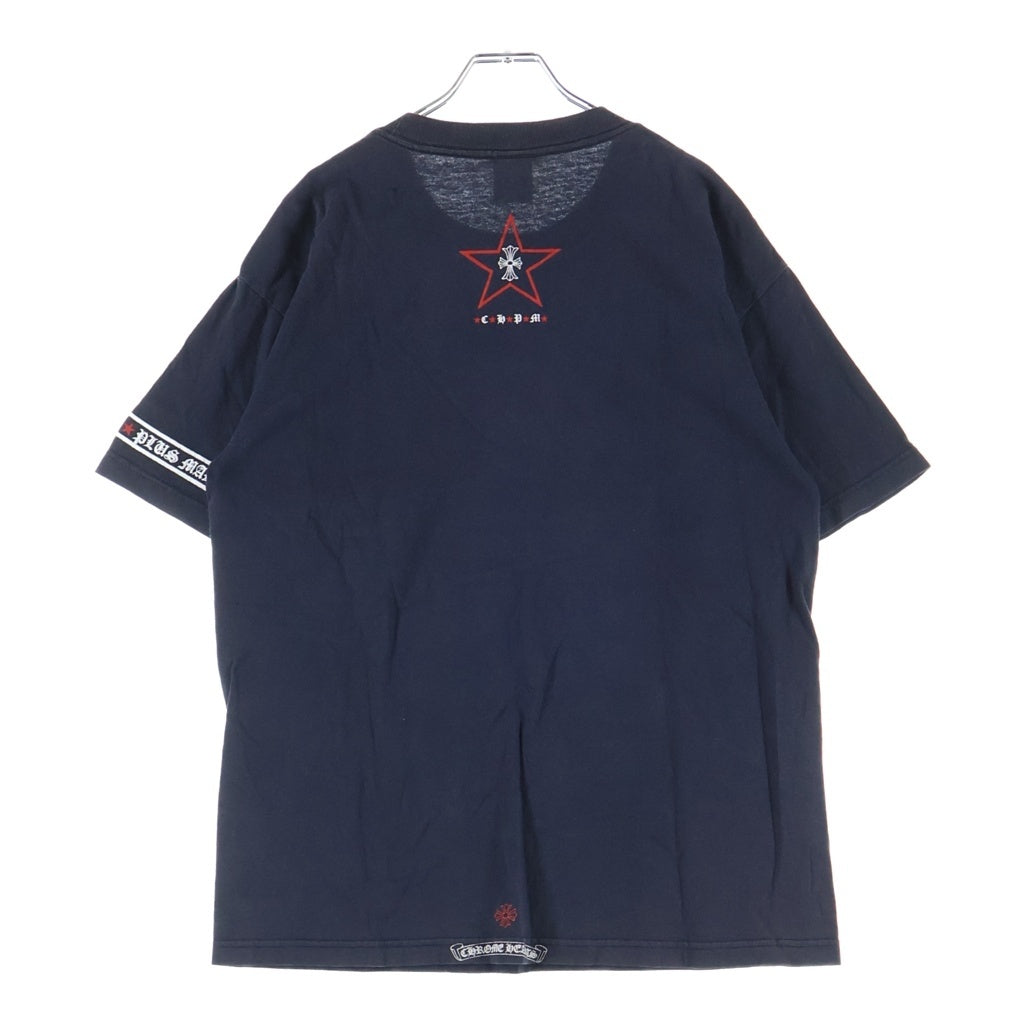 CHROME HEARTS(クロムハーツ) OLD オールド スター CHクロス プリント 半袖Tシャツカットソー ブラック