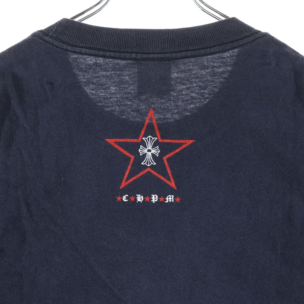 CHROME HEARTS(クロムハーツ) OLD オールド スター CHクロス プリント 半袖Tシャツカットソー ブラック