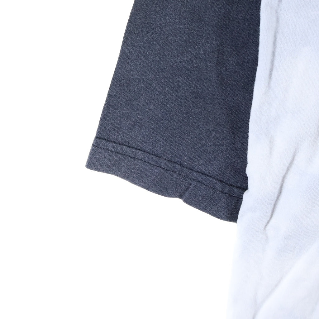 CHROME HEARTS(クロムハーツ) OLD CEMETARY CROSS RAGLAN TEE オールド7分丈 セメタリークロス ラグラン長袖シャツ カットソーホワイト/ブラック