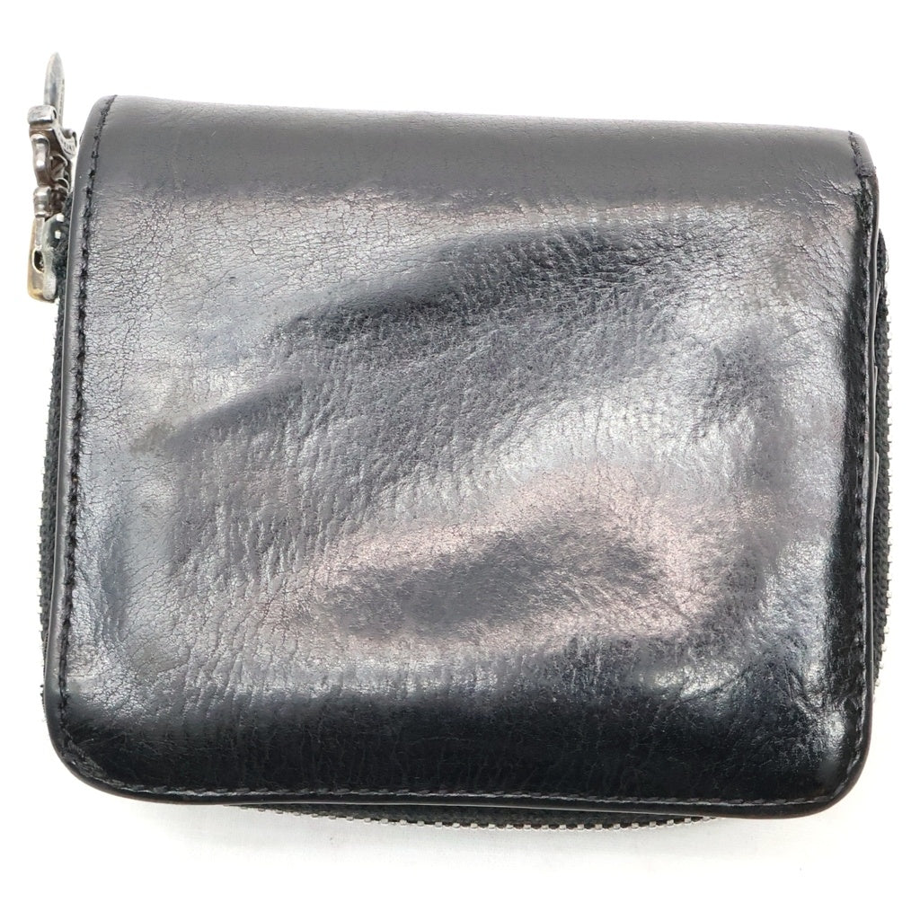 CHROME HEARTS(クロムハーツ) SQ ZIP BILL スクエアジップビル レザーウォレット 財布 ブラック
